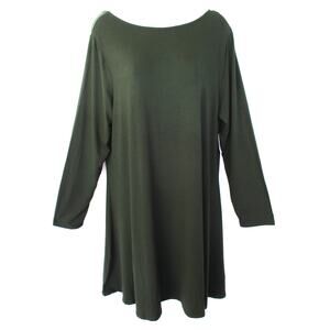 New OLD NAVY Hunter Green Long Sleeves Mini Swing Dress Women XL (18)